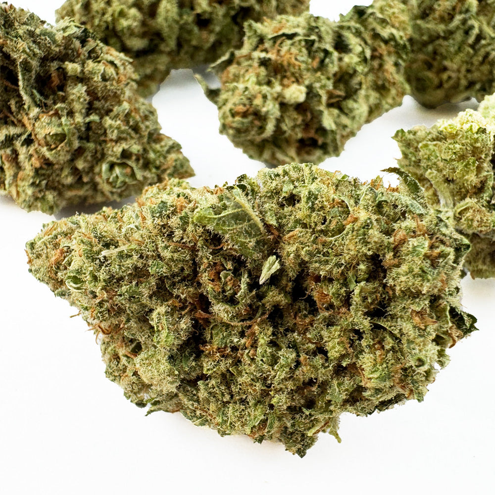Lemon Meringue — CBD květy, makro 4